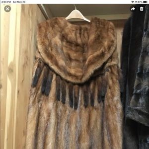 Mink Cape- brown with tails